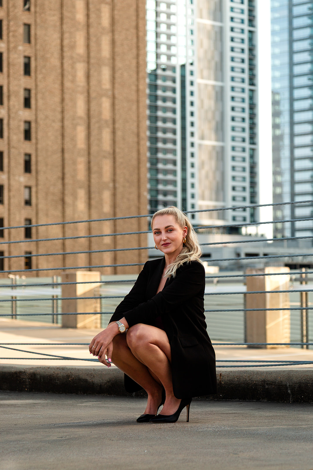 Confident woman speaking with visibility and leadership